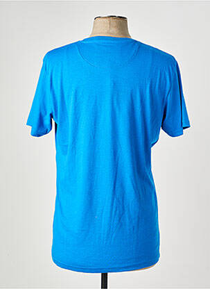 Tricou broderie mâneci scurte albastru BILL TORNADE bărbat