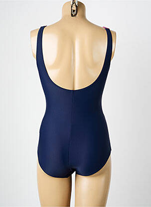 Costum de baie dintr-o singură piesă efect material satinat top sutien modelat albastru DAMART femeie