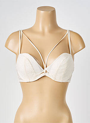Sutien efect material satinat top sutien modelat bej CHANTAL THOMASS femeie