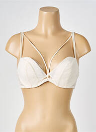 Sutien efect material satinat top sutien modelat bej CHANTAL THOMASS femeie