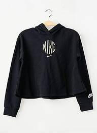 Hanorac cu glugă croială dreaptă mâneci lungi negru NIKE fată