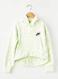 Hanorac cu glugă croială dreaptă mâneci lungi verde NIKE fată