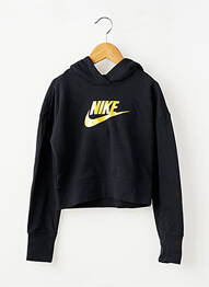 Hanorac cu glugă croială dreaptă mâneci lungi negru NIKE fată
