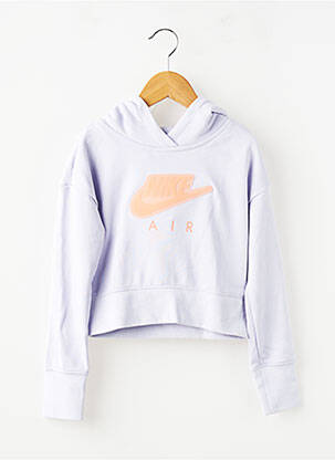 Hanorac cu glugă croială dreaptă mâneci lungi albastru NIKE fată