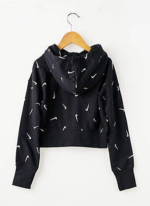 Hanorac cu glugă croială dreaptă mâneci lungi negru NIKE fată