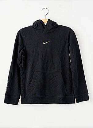 Hanorac cu glugă croială dreaptă mâneci lungi negru NIKE băiat