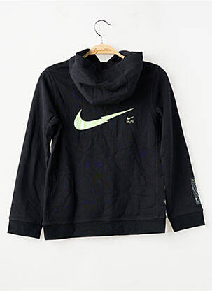 Hanorac cu glugă croială dreaptă mâneci lungi negru NIKE băiat