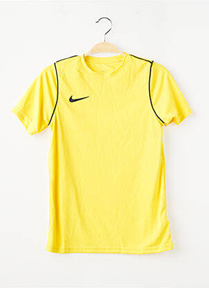Tricou croială dreaptă mâneci scurte galben NIKE băiat