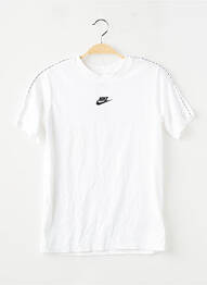 Tricou serigrafie flockată mâneci scurte alb NIKE băiat