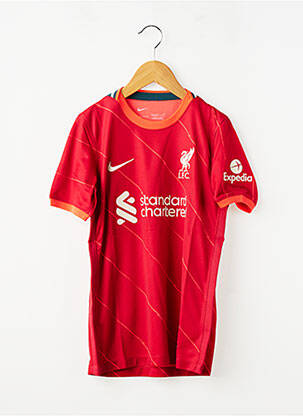 Tricou sport fotbal mâneci scurte roșu NIKE băiat