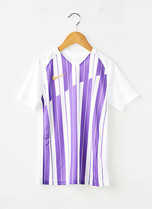 Tricou sport fotbal mâneci scurte alb NIKE băiat