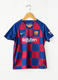 Tricou serigrafie flockată mâneci scurte albastru NIKE băiat