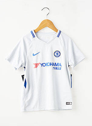 Tricou sport fotbal mâneci scurte alb NIKE băiat