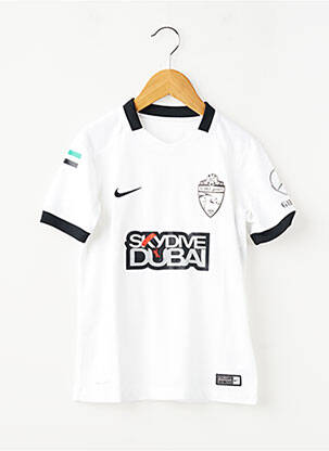 Tricou sport fotbal mâneci scurte alb NIKE băiat