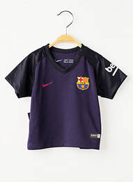 Tricou serigrafie flockată mâneci scurte albastru NIKE băiat