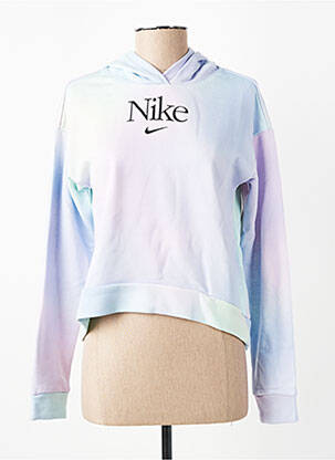 Hanorac cu glugă croială dreaptă mâneci lungi albastru NIKE fată