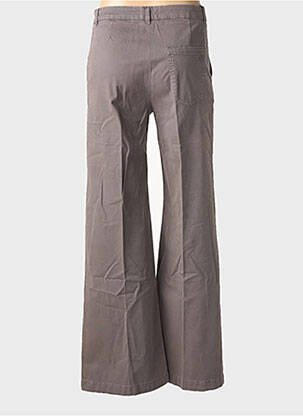 Pantalon evazat talie cu cleme talie joasă maro REIKO femeie