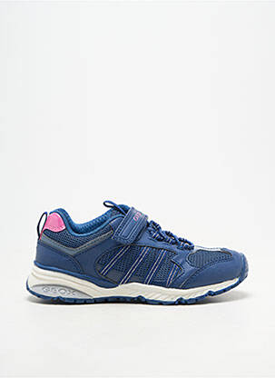 Adidași țesătură satinată vârf rotund albastru GEOX fată
