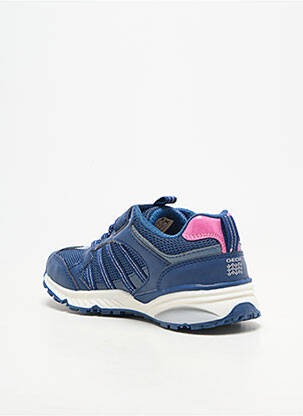 Adidași țesătură satinată vârf rotund albastru GEOX fată