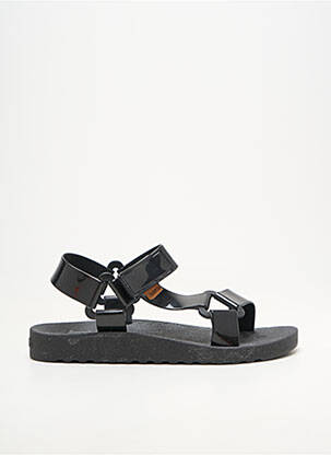 Sandale/pantofi decupați țesătură satinată toc plat până la 3 cm negru CACATOÈS femeie