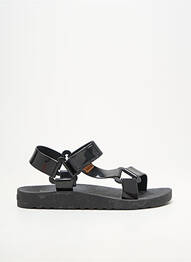 Sandale/pantofi decupați țesătură satinată toc plat până la 3 cm negru CACATOÈS femeie