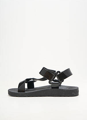 Sandale/pantofi decupați țesătură satinată toc plat până la 3 cm negru CACATOÈS femeie
