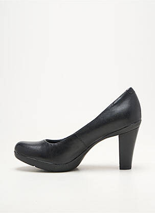 Pantofi cu toc țesătură satinată toc de 7 la 9 cm negru GEOX femeie
