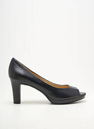 Pantofi cu toc țesătură satinată toc de 7 la 9 cm negru GEOX femeie