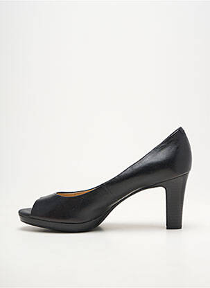 Pantofi cu toc țesătură satinată toc de 7 la 9 cm negru GEOX femeie