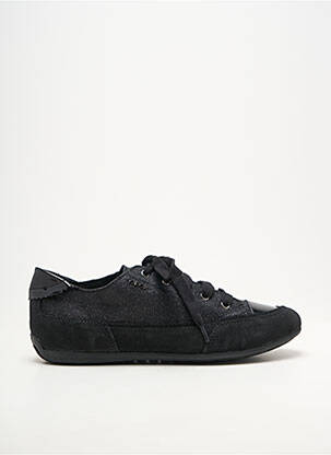 Adidași țesătură satinată toc plat până la 3 cm negru GEOX femeie