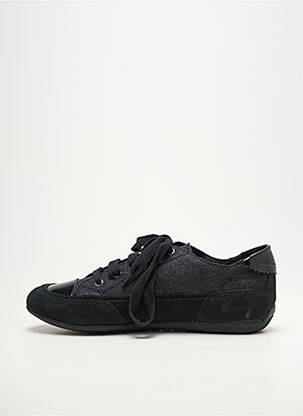 Adidași țesătură satinată toc plat până la 3 cm negru GEOX femeie