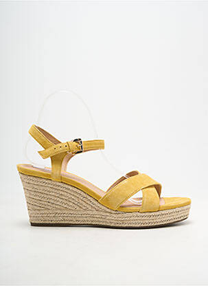 Espadrile închidere cu buclă(e) toc de 7 la 9 cm galben GEOX femeie