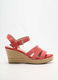 Espadrile închidere cu buclă(e) toc de 7 la 9 cm roșu GEOX femeie