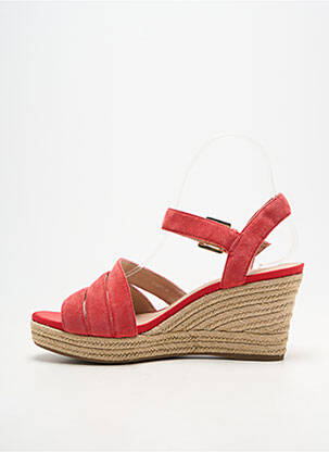 Espadrile închidere cu buclă(e) toc de 7 la 9 cm roșu GEOX femeie