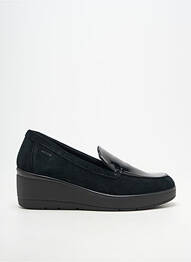 Mocasini țesătură lăcuită toc de 4 la 6 cm negru GEOX femeie