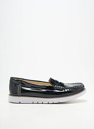 Mocasini material neted toc plat până la 3 cm negru GEOX femeie