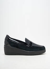 Mocasini țesătură satinată toc de 4 la 6 cm negru GEOX femeie