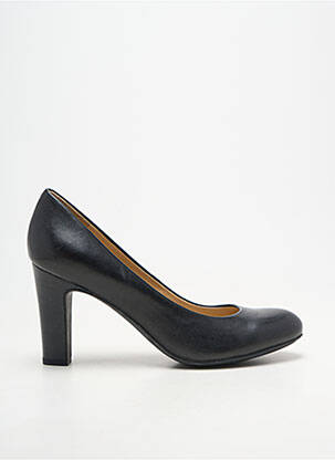 Pantofi cu toc țesătură satinată toc de 7 la 9 cm negru GEOX femeie