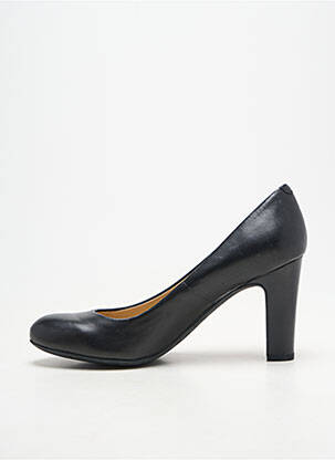 Pantofi cu toc țesătură satinată toc de 7 la 9 cm negru GEOX femeie
