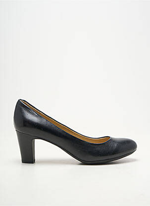 Pantofi cu toc țesătură satinată toc de 4 la 6 cm negru GEOX femeie