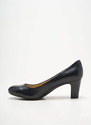 Pantofi cu toc țesătură satinată toc de 4 la 6 cm negru GEOX femeie