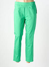 Pantalon slim talie elastică mărime normală verde FRANK WALDER femeie