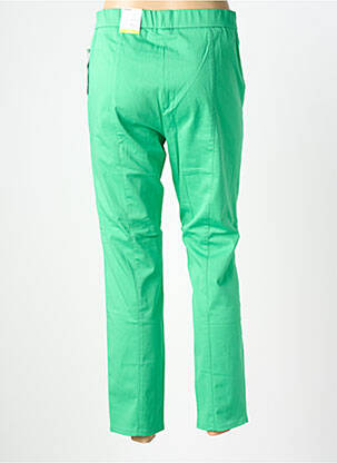 Pantalon slim talie elastică mărime normală verde FRANK WALDER femeie