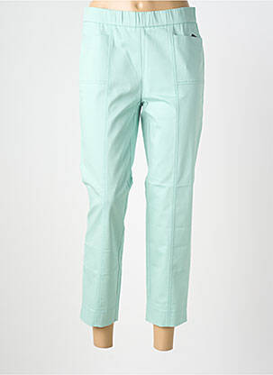 Pantalon 7/8 țesătură poplin mărime normală verde FRANK WALDER femeie