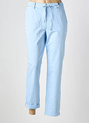Pantalon chino țesătură poplin mărime normală albastru GERRY WEBER femeie