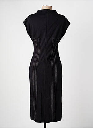 Rochie midi mâneci scurte mâneci scurte negru ESCORPION femeie