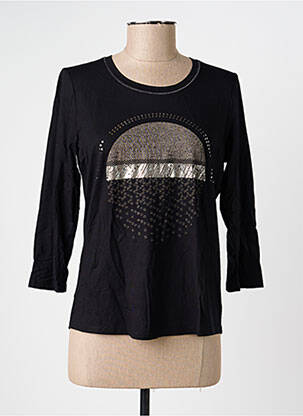 Tricou mâneci 3/4 mâneci 3/4 negru FRANK WALDER femeie