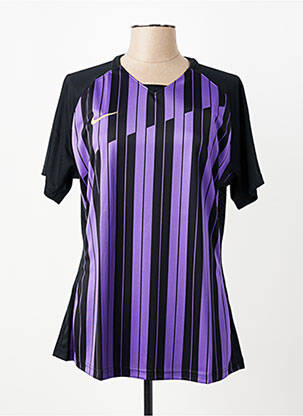 Tricou croială cambrată mâneci scurte negru NIKE femeie