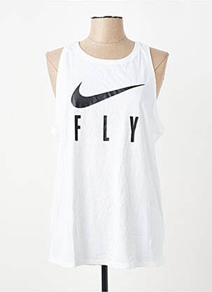 Maiou croială dreaptă fără mâneci alb NIKE femeie