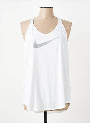 Maiou croială dreaptă fără mâneci alb NIKE femeie